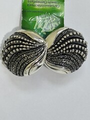 Волны (серьги из серебра)