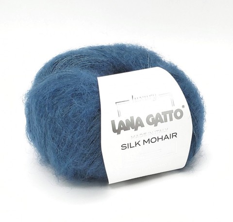 Пряжа Lana Gatto Silk Mohair 14527 темная лазурь