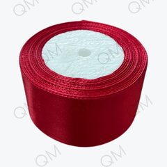 Лента атласная 5 см 25 ярдов ( бордовая) №033