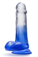 Синий фаллоимитатор Stella Blue - 16,5 см. - 