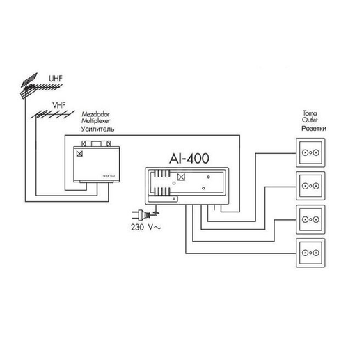 Усилитель антенный alcad al 200 схема подключения