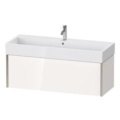 Duravit XViu Тумба подвесная 397x1184x454мм, для раковины #235012, 1 ящик, цвет: белый глянцевый/champagne matt XV42380B122 фото