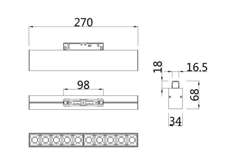 Трековый светильник Technical Points  TR014-2-20W3K-W