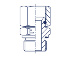 Штуцер FNE JIC 1/2" BSP 3/8" CAST