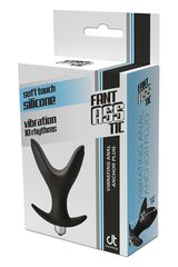 Черная анальная пробка Vibrating Anal Anchor Plug - 10 см. - 