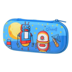 Пенал-футляр Qitong без наполнения, 22,5*10*3,5 см, серия "Космос", ЭВА, ассорти