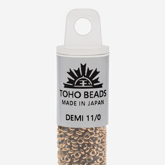 Японский бисер TOHO Demi 11/0 (№221), металлизированный, непрозрачный глянцевый