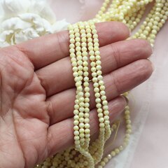 Цирконий кубический (фианит) граненый, жёлтый, 3 мм нить, К054