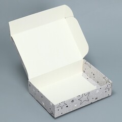 Коробка самосборная одиночная Прямоугольник, 15*21*5 см, Present for you, Звездные радости, 1 шт.