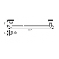 Держатель для полотенца KAISER Arno BR KH-4207 схема