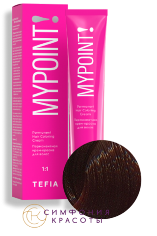Перманентная крем-краска для волос Mypoint 5.5 Светлый брюнет красный Tefia, 60 мл