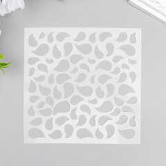 Трафарет пластик "Капельки разных размеров" 13х13 см