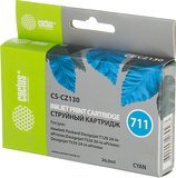 Картридж струйный Cactus CS-CZ130 №711 голубой (26мл) для HP DJ T120, T520, 530