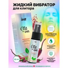 Охлаждающий жидкий вибратор для клитора с мятным вкусом Intt Clit Me On Peppermint 12 мл.