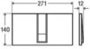 Viega 654696 Visign for Style 14 кнопка смыва (пластик) для смывных бачков, хром, модель 8334.1