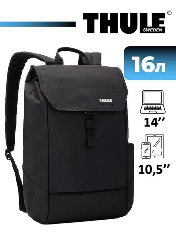 Картинка рюкзак городской Thule lithos backpack 16l (new) Black - 1