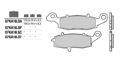 Тормозные колодки Brembo 07KA18SA (FDB2049)