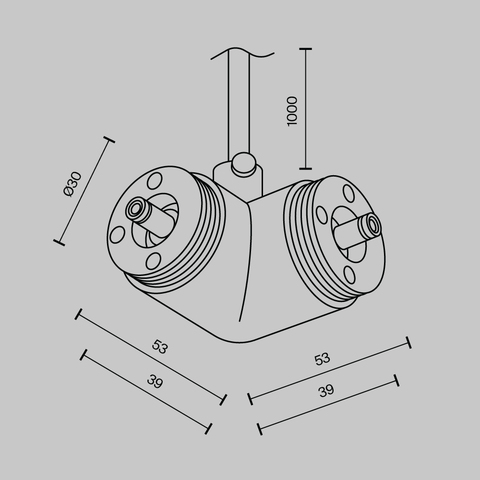 Комплектующие для систем освещения с токоведущими элементами Maytoni Accessories for system shelf CA014LC-P-B