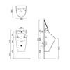 Catalano 0932640001 Писсуар без отв. под крышку Rimless 64x32, покрытие Cataglaze+, цвет белый глянцевый