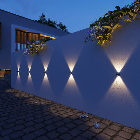 Уличный настенный светодиодный светильник Elektrostandard Lenses 35191/W черный