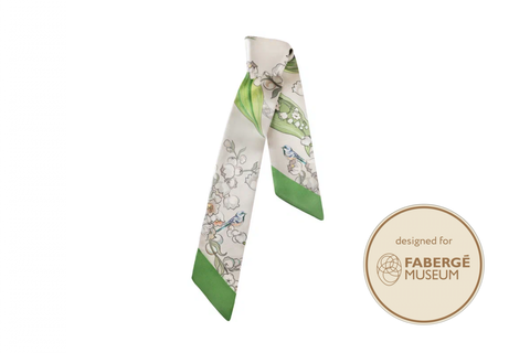 Шелковый твилли шарф Ландыши
