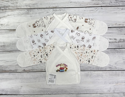 Распашонка реглан комбинированная с аппликацией (кулир) РАСПРОДАЖА