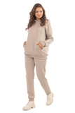 Утепленный спортивный костюм для беременных и кормящих 13125 какао меланж