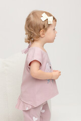 фуфайка  для девочки  КР 302319/розово-сиреневый к447