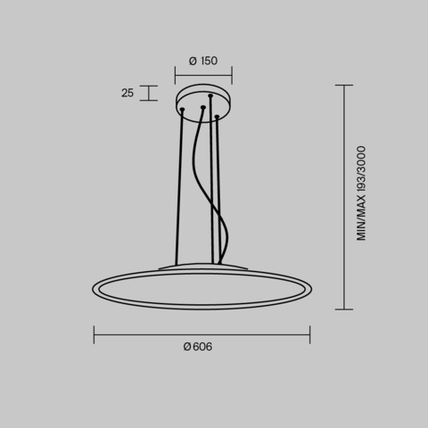 Подвесной светодиодный светильник Maytoni Industria MOD471PL-L57BK
