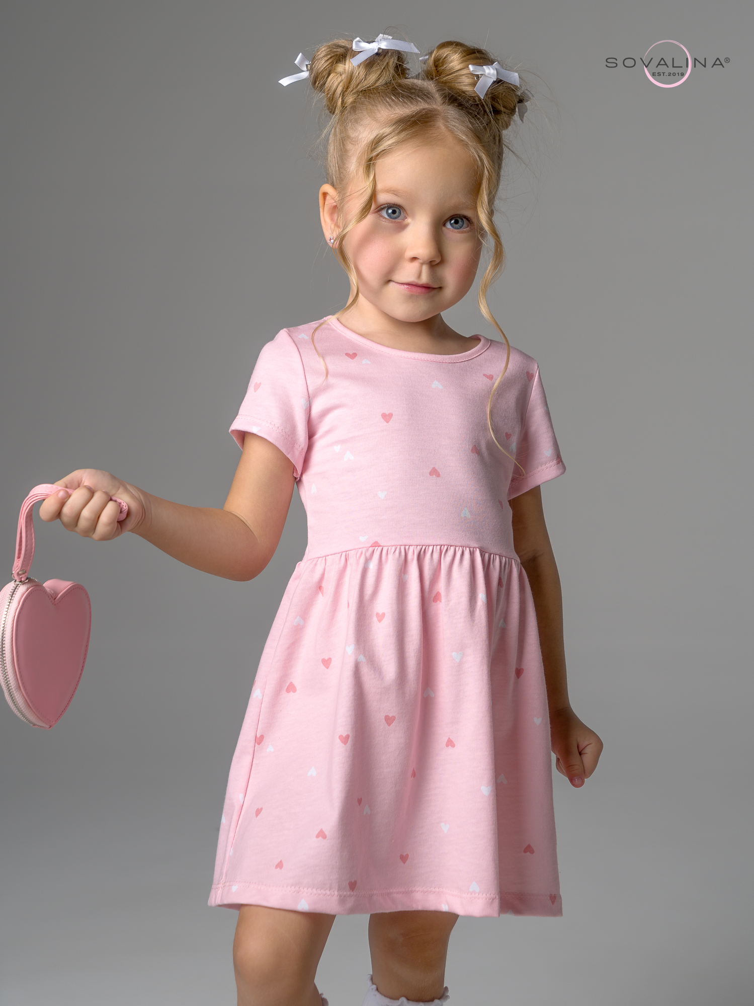 Платье Лето розовое конфетти