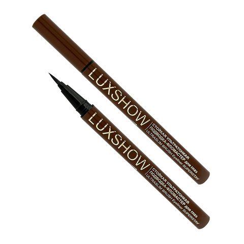 LUXSHOW Стойкая УЛЬТРАТОНКАЯ ПОДВОДКА-ФЛОМАСТЕР для глаз Темный шоколад