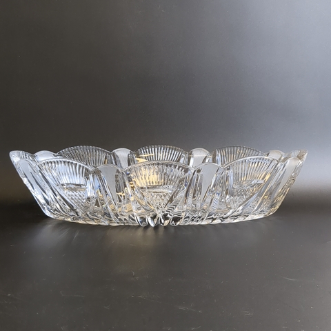 Крупная хрустальная ваза конфетница Ладья - СССР