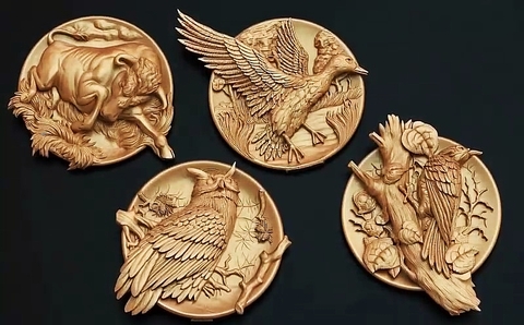 Силиконовые молды Медальоны 4 шт Набор.