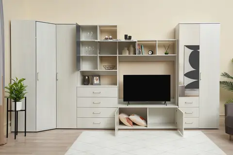 Стенка Белла ясень белый