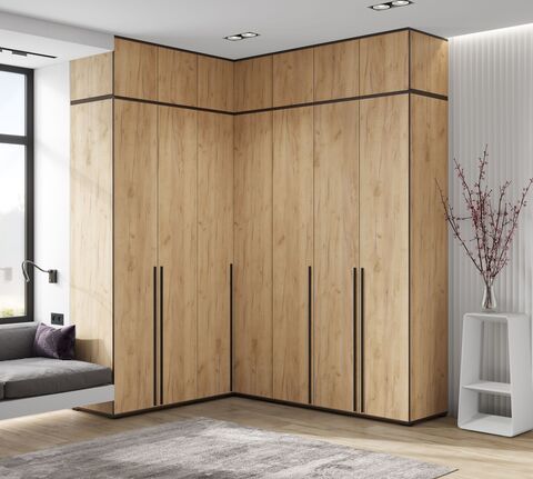 Комплект шкафов Норд №4 Дуб Крафт, Дуб Крафт (КРОМКА ВЕНГЕ)