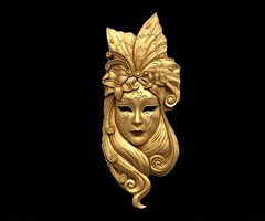 Силиконовый молд Венецианская маска 