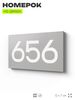 Номер на дверь 656, табличка на дверь для офиса, квартиры, кабинета, аудитории, склада, серая 120х70 мм, Айдентика Технолоджи