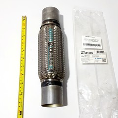 ГОФРА ГЛУШИТЕЛЯ 50*180*280 ZEKKERT С ТРУБАМИ 3-СЛОЙНАЯ INNERBRAID