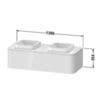 Duravit Happy D.2 Plus Тумба подвесная  354x1300x550мм 1 ящик , цвет: stone grey satin matt HP4943B9292