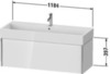 Duravit XViu Тумба подвесная 397x1184x454мм, для раковины #235012, 1 ящик, цвет: белый глянцевый/champagne matt XV42380B122