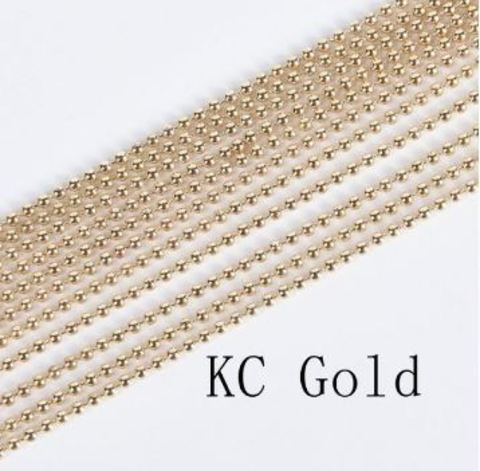Шариковая цепочка из металлического сплава (1,5 мм), цвет золото (10 см)