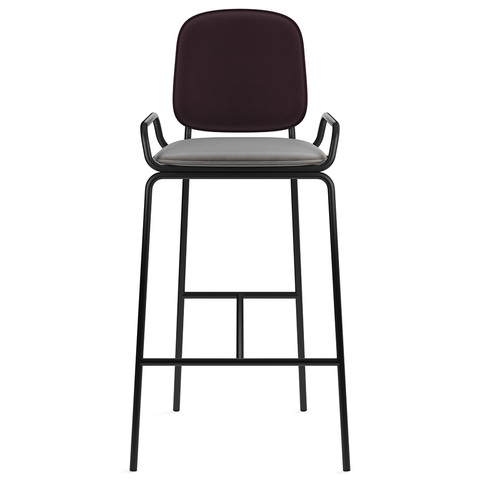 Стул барный Latitude Ror 2 Frame черный/пурпурный/серый