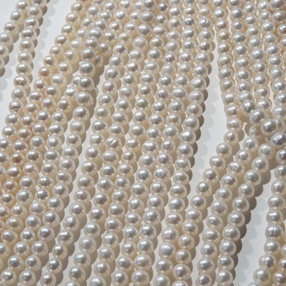 Жемчуг штучный культивированный округлый A grade, белый, 5,5-6мм