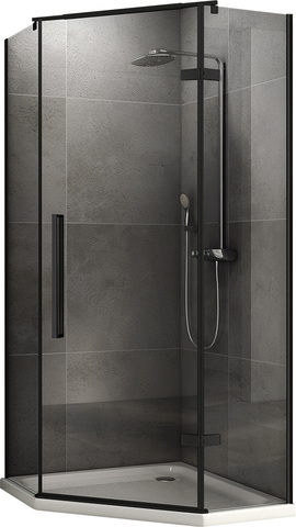 Abber AG05090B Душевой уголок, 90x90x195, цвет: чёрный