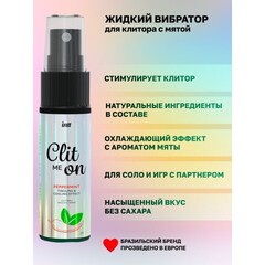 Охлаждающий жидкий вибратор для клитора с мятным вкусом Intt Clit Me On Peppermint 12 мл.