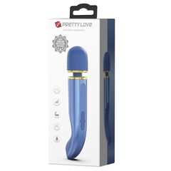 Синий wand-вибромассажер Colorful Massager - 24 см. - 