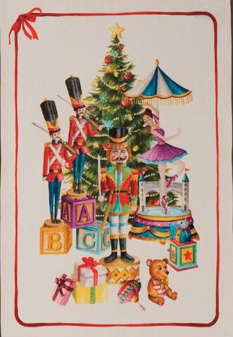 Полотенце кухонное 50x70 Tessitura Toscana Telerie Schiaccinoci Rosso