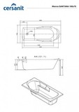 Ванна прямоугольная SANTANA 160