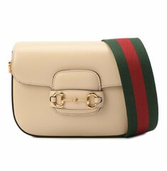 Женская мини-сумка Gucci Horsebit 1955 бежевый
