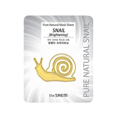 Тканевая маска осветляющая с муцином улитки THE SAEM Pure Natural Mask Sheet Snail